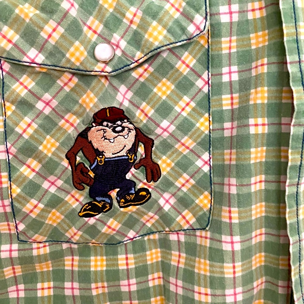 Tasmanian Devil sleeveless country Looney Tines Shirt vintage 90s